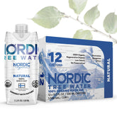 Nordic Tree Water front packaging showing carton and logo, clarifying contents and purity