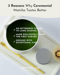 NORITUAL LAB whisked matcha in bowl demonstrating creamy froth and quick preparation benefit