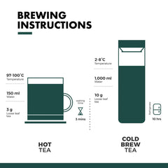 Northlandtea tea being poured into a cup to show brewing method and convenience
