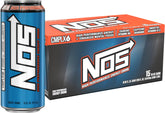 NOS Original front can displaying tropical citrus flavor and bold branding for an energizing boost