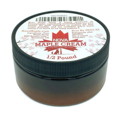 Nova Maple Cream open jar close-up showing smooth texture and scoopability