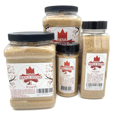 Nova Maple Sugar scooped into bowl ready for baking with convenience