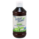 NOW Foods bottle front packaging showing label and organic seal, clear sweetener benefits