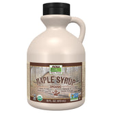 NOW Foods bottle front view showing organic maple syrup for clean pantry benefit