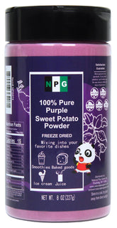 NPG jar front view showing label and purple powder benefit vibrant color