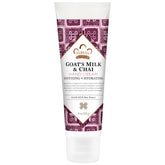 Nubian Heritage front packaging showing 4 oz tube and calming chai fragrance benefits
