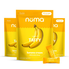Numa front packaging showing three bags and brand benefit