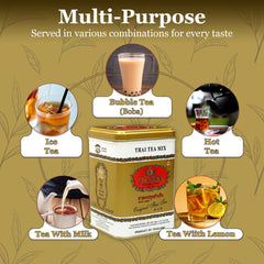 Number One tea poured with condensed milk demonstrating creamy sweetness benefit