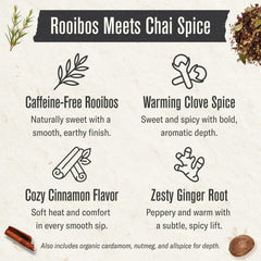 Detail of Numi chai spices with cinnamon and cardamom highlighting natural ingredients