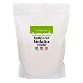 NuNaturals front packaging showing 5 lb beef gelatin and clean-label benefit