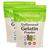 NuNaturals front packaging showing two 1 lb bags and clear labeling benefit convenience
