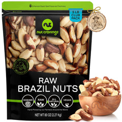 Nut Cravings front packaging showing large 80 oz bag and branding benefit freshness