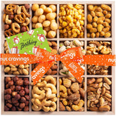 Nut Cravings wooden tray front view showing neat gift presentation and sharing convenience