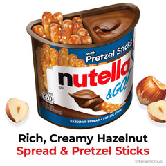 Nutella pretzel sticks detail highlighting crisp dipping benefit