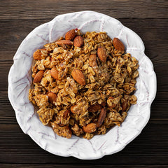 NutHouse! granola served over yogurt showing bright citrus complement