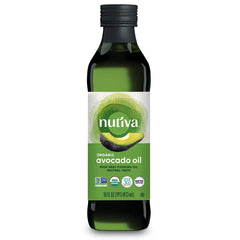 Nutiva front label showing organic certification and size benefit