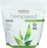 Nutiva front 19 oz bag showing brand and product benefits