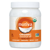 Nutiva front packaging 54 oz showing organic label and neutral cooking oil benefit