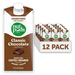 nutpods front packaging showing 12-pack and product benefits