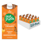 nutpods pumpkin spice front packaging showing product branding and seasonal flavor benefit