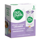 nutpods front packaging showing toasted marshmallow creamer and benefits