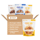 NuTrail variety pack front view showing three 8 oz bags and clear branding benefits