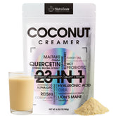 NUTRATASTE front packaging showing product name and coconut cinnamon flavor benefits