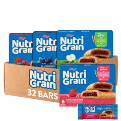 Nutri-Grain front box showing variety pack and convenient servings