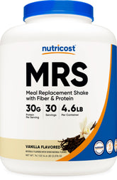 Nutricost front packaging showing vanilla meal replacement and clear serving info
