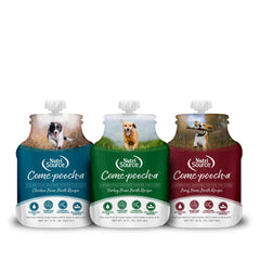 NutriSource bottle front packaging showing three-flavor variety pack and benefits