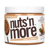 Nuts 'N More front jar view showing label and size, highlights protein benefit
