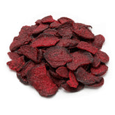 NUTS U.S. front packaging of beet chips shows bulk pouch and clear label offering convenience