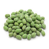NUTS U.S. front packaging showing wasabi coated peanuts and resealable convenience