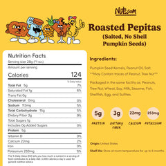 Nuts.com close up of roasted pepitas texture and golden brown roast for crunchy bite