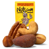 Nuts.com front packaging showing 14 oz bag and reduced sodium benefit