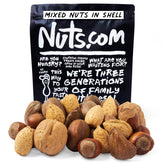 Nuts.com front package showing resealable 2 lb bag for convenient storage
