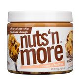 Nuts 'N More front jar view showing chocolate chip cookie dough flavor and appeal