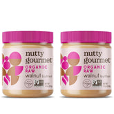 Nutty Gourmet front jar view showing clean organic packaging and natural appeal