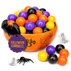 NY Spice Shop front package of Halloween gumballs shows colorful seasonal mix
