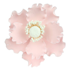 O'Creme front view of three pastel pink anemone toppers showing realistic petals and ready-to-use benefit
