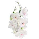 O'Creme front view of white orchid spray showing realistic petals and elegant finish