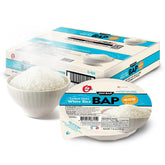 O’Food front packaging white rice bowl showing brand and quick-heat benefit