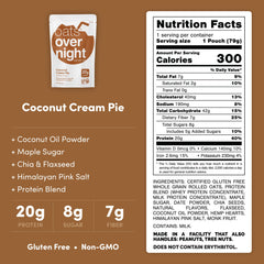 Oats Overnight single pouch close-up highlighting label and easy-prepare benefit