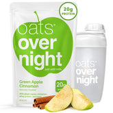 Oats Overnight front packaging showing green apple cinnamon flavor and benefits