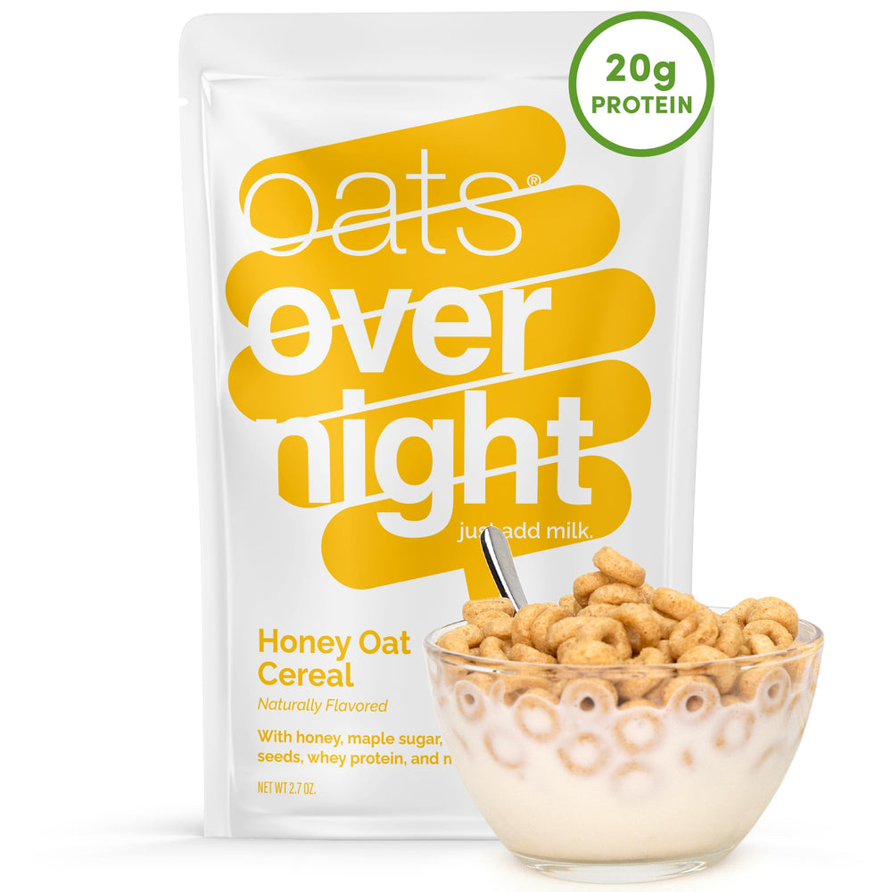 Oats Overnight front packaging showing convenient protein breakfast