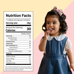 OBELYS lollipop held in hand to show scale and portion convenience