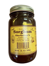Oberholtzer's front label jar showing brand and pure sorghum benefits