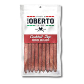 Oberto front packaging showing 12oz bag and brand for shelf visibility benefit