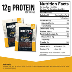 Oberto pouch resealable zipper visible for on-the-go freshness benefit