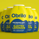 Obrilo front packaging showing Electric Lemonade and benefits